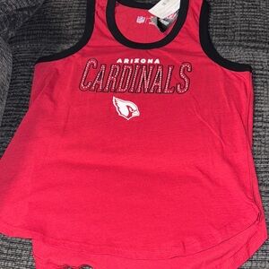NFL Women’s Arizona Cardinals Red and Black Tank Top